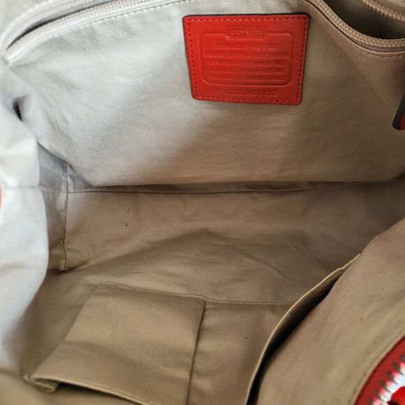 Coach Legacy Molly East/West Orange Leather Satchel 21132 - Picture 12 of 14